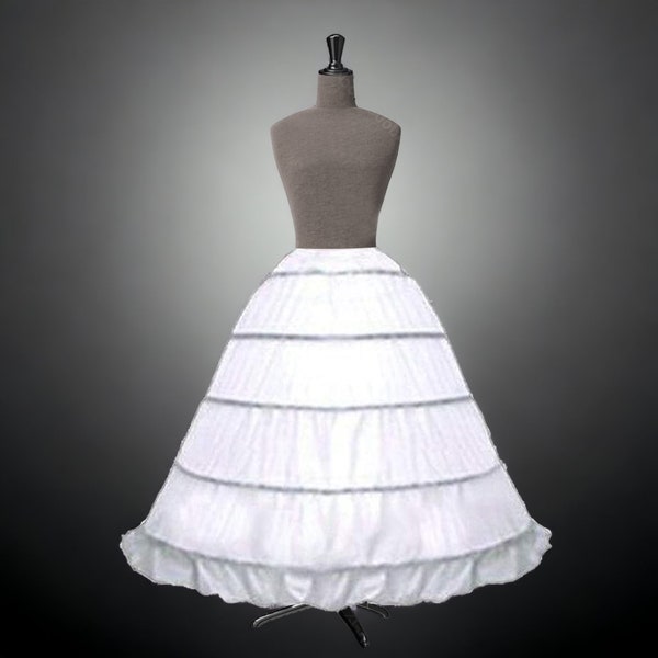 Adjustable 5 Bone Hoop Skirt Bridal Renaissance Civil War Skirt Slip underskirt wedding gown Halloween costume dress women Full Ball Gown