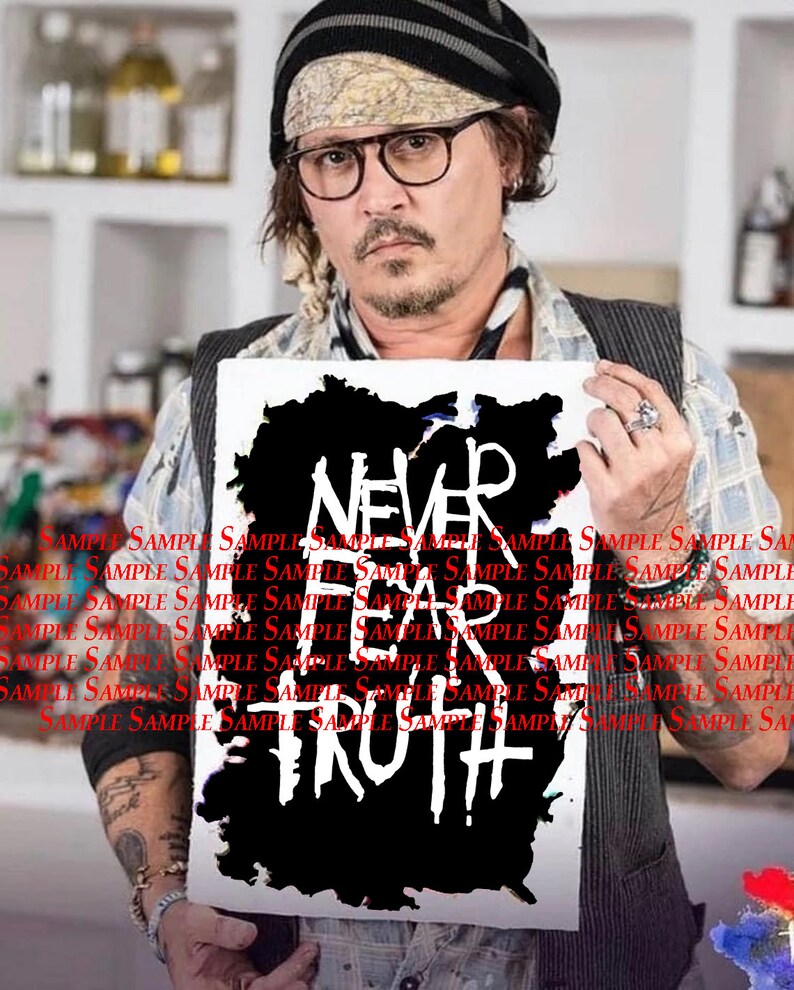 Layered NEVER FEAR TRUTH Johnny Depp Design Svg Png Etsy