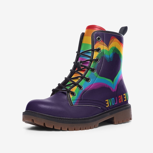 Love Is Love Vegan Leather Boots