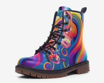 Rainbow Unicorn Vegan Leather Boots