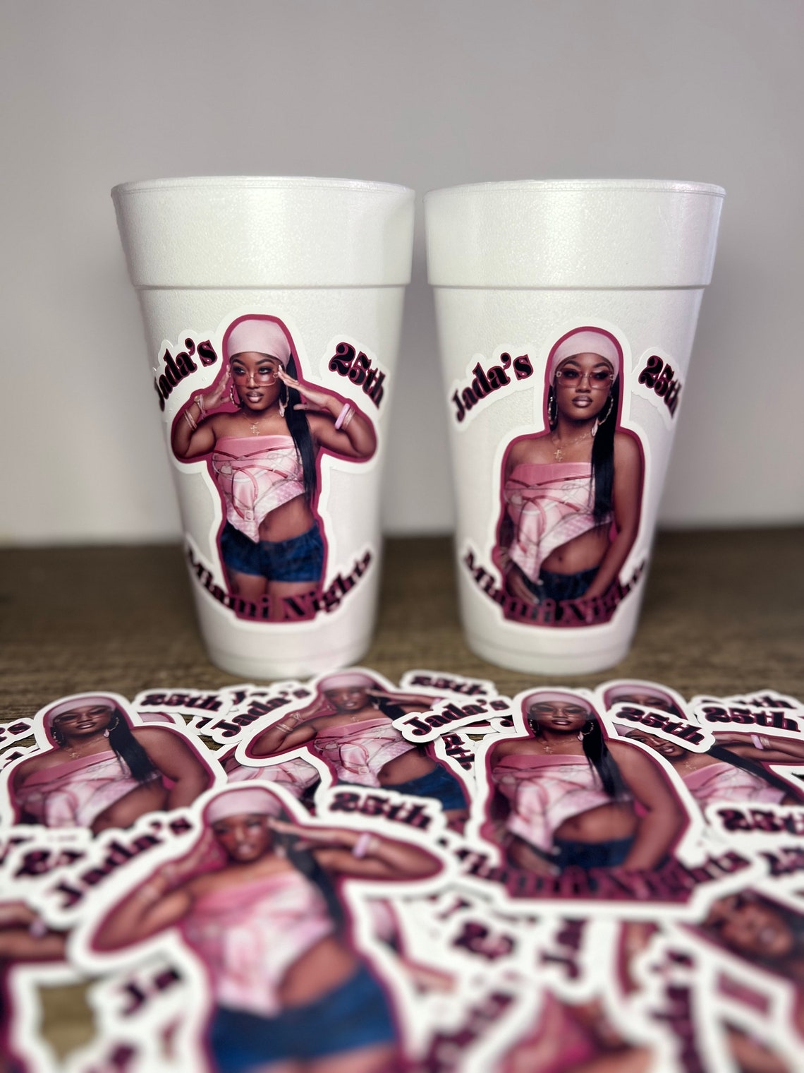 Personalized Styrofoam Cups for Birthday Parties Weddings Etsy