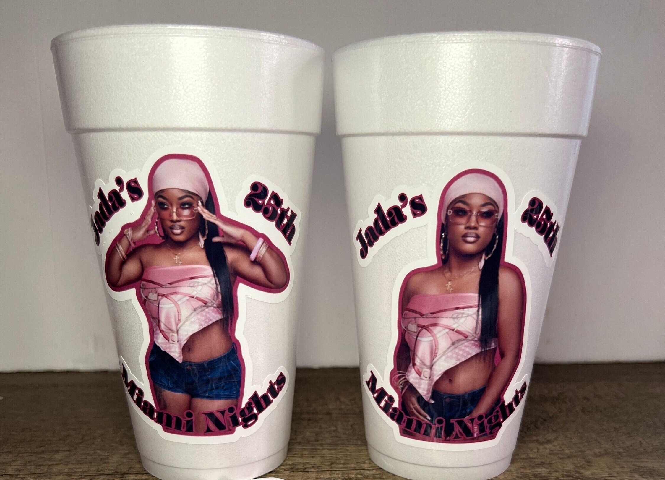 Personalized styrofoam cups for birthday parties weddings etsy