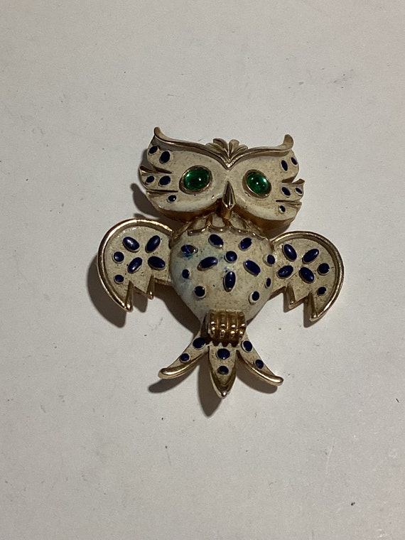 Crown Trifari Owl Pin