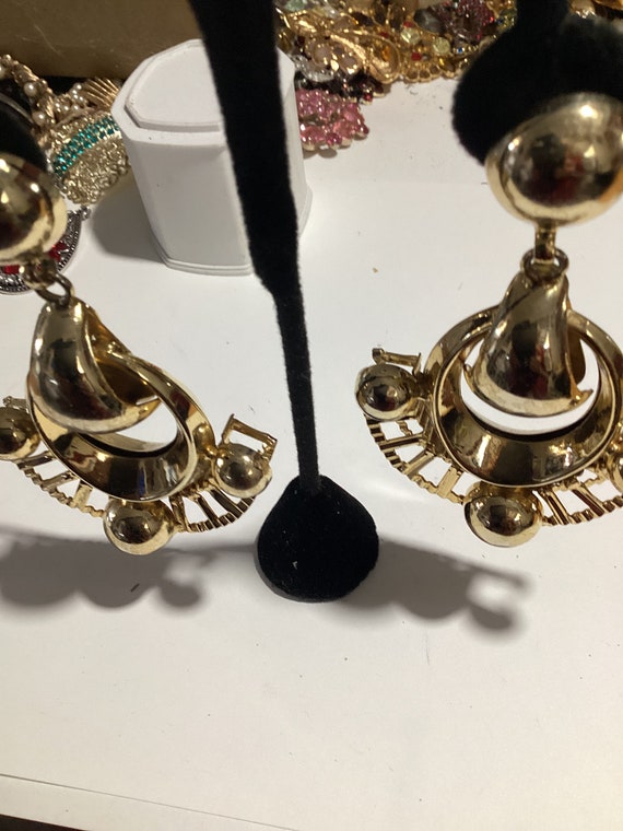 Unsigned Large dangle earrings