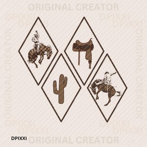 Desert Spirit Cowboy Checker Png, Western PNG, Aztec PNG, Vintage Rodeo Sublimation, Western Sublimation, Cowboy Png, Retro Western #359