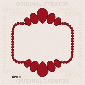 EDITABLE Ruby Red Turquoise frame png, svg * frame art, digital frame shapes, turquoise design, frame turquoise checker clipart #361