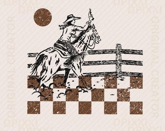 Yeehaw Checkered Cowgirl Western Instant Digital Download | Modne wzory w stylu western, pliki PNG w stylu western, modna koszulka w stylu PNG, pobieranie modnego PNG