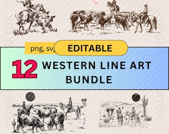 EDITABLE Bestseller Cowboy Bundle png, svg * Western png, Bundle, Cowboy Sublimation Designs, Western Sublimation, Png Clipart