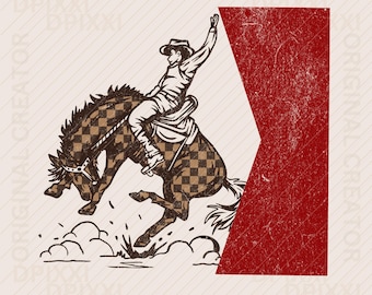 Howdy Rowdy Cowboy Horse Checker PNG * Western Instant Digital Download | Trendy Western Design, Western PNG, Trendy Shirt PNG, Download