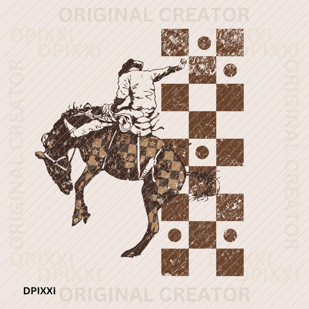 Star Rodeo Cowboy Png #95 * Checkered Western Instant Digital Download ...