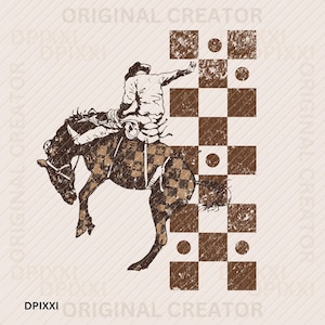 Star Rodeo Cowboy png #95 * Checkered Western Instant Digital Download | Trendy Western Designs, Western PNG file Shirt PNG Trendy Download