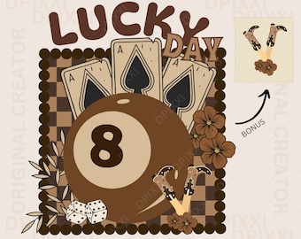 Lucky Day PNG * ウエスタンカウガール、ウエスタンシャツデザインPNG、ウエスタンPNG、ヴィンテージスタイルPNG、ウエスタンデザイン、デザートウエスタンPNG