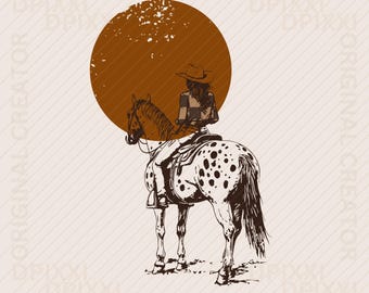 2 SET Sunset Cowgirls png #63 * Have More Fun Horse Western Instant Digital Download | Trendy Western Designs files Trendy Shirt Download