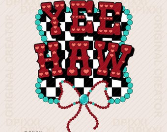 Ruby Red Yeehaw Yee Haw Bow Western Instant Digital Download | Modne wzory w stylu western, Western PNG, Modne koszulki w formacie PNG, Pobrania #442