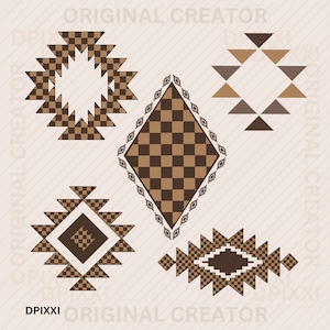 Bundle Aztec Checker PNG, Southwestern Elements Png, Tribal Pattern Png, Aztec Pattern Png, Aztec Element Png, Western Png, Digital Download