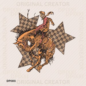 Rodeo Cowboy Checker Stars PNG * Western Instant Digital Download | Trendy Western Designs, Western PNG, Trendy Shirt, Trendy PNG Download