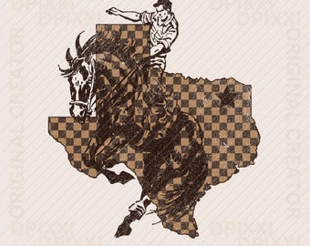 Checker Texas carte cow-boy png * téléchargement de conception de sublimation, TX Texas, rodéo ouest du Texas png, Texas love png, téléchargement de conceptions de sublimation