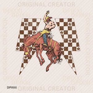 Two Checker Thunder Cowboy PNG * Western Instant Digital Download | Trendy Western Designs, Western PNG file, Trendy Shirt PNG Downloads #52