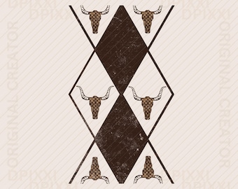 Western Shape Cow Skull Png * Boho Western png, Desert Png, Vintage Western Shirt Design, Sublimation Designs