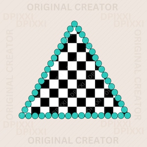 EDITABLE Triangle checker frame png, svg * triangle turquoise frame, frame art, digital frame shape turquoise design frame turquoise checker