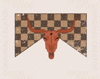 Wrangler Distressed Retro karierter Stier Western digitaler Download png Design, Digitaler Download, Western Cowgirl, Cowboy png
