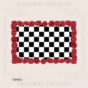 Ruby Red Turquoise Frame png #108 * Turquoise Rectangle Checker Shape PNG Digital Download | Western Design | Conchos Frame Sublimation