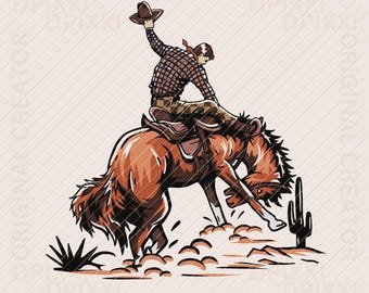 Untamed Cowboy Horse PNG, Cowboy Up png, Western png, Retro shirt Design, Country png Design, Western Cowboys Sublimation Download #12