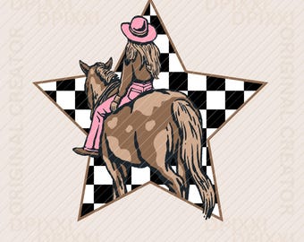 Star Cowgirls Have More Fun Horse Pink Western Instant Digital Download | Modne wzory zachodnie Pliki PNG w stylu zachodnim Modna koszulka PNG do pobrania