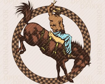 Rodeo Cowboy Checker PNG * Checkered Western Instant Digital Download | Trendy Western Designs, Western PNG files, Trendy Shirt PNG Download