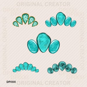 Bundle Turquoise Frame PNG * Cowgirl Gemstone, Western Sublimation Design, Shirt Design, Clipart, Digital Download, Cowboy, Western