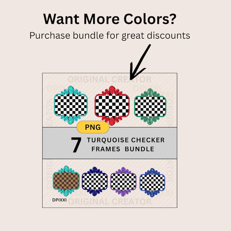 Turquoise Checker Digital Frame Printable Png * Shape PNG Digital ...