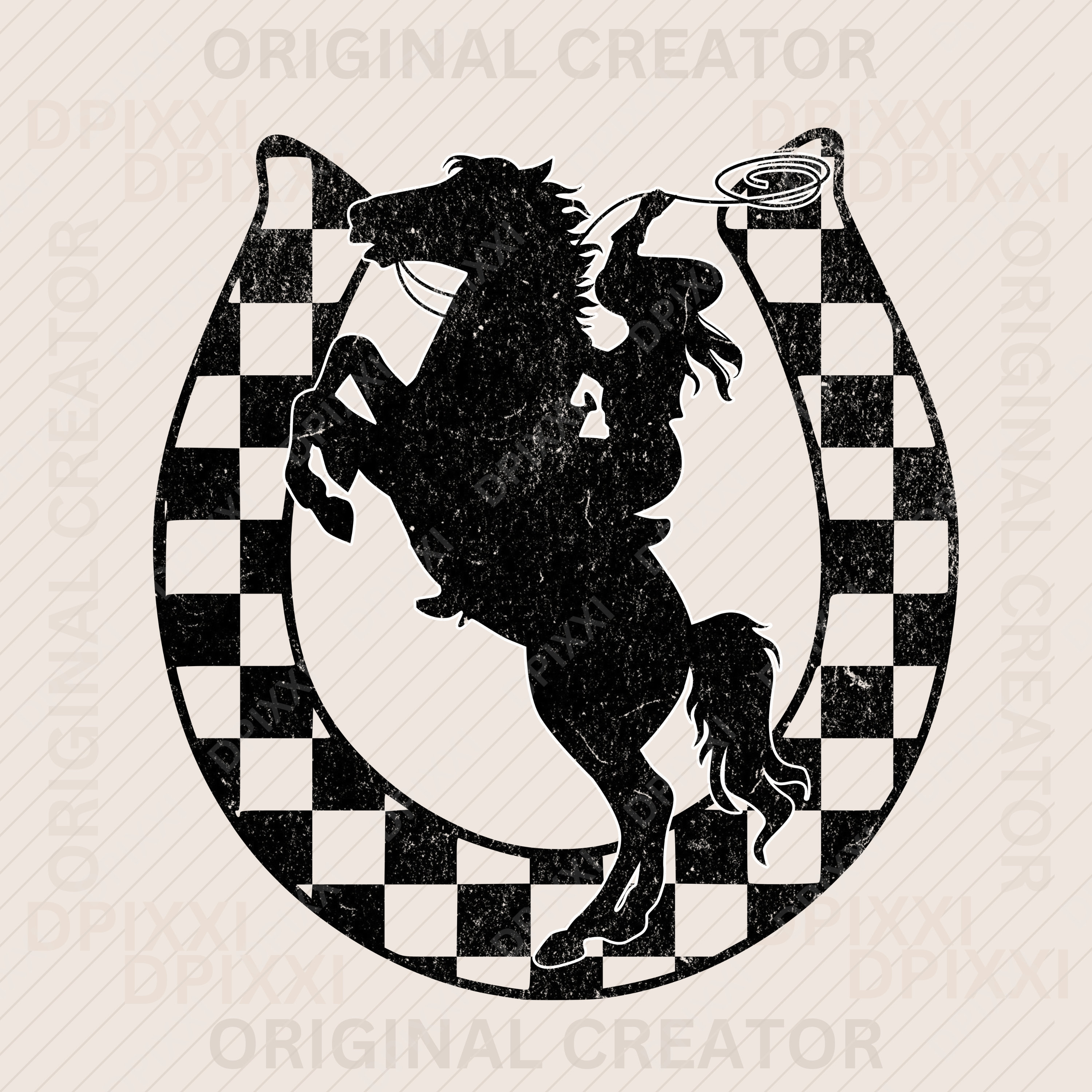 Retro Rodeo Western Png, Checkered Print Cowgirl, Western PNG, Png File ...
