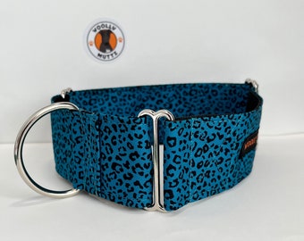 Martingale 3 colours leopard print design Collars 2" wide