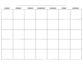 printable calendar blank etsy
