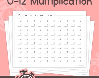 Multiplication Drills (0-12) – 2nd, 3rd, 4th Grade Multiplication Facts Quizzes – No Prep (Printable PDF)