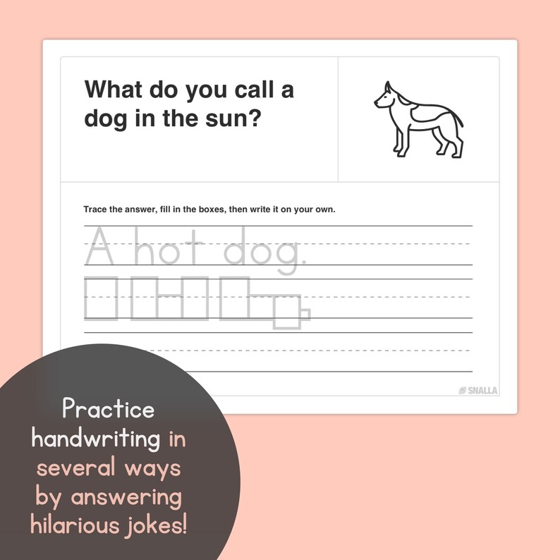 Hilarious Handwriting K, 1st, 2nd Grade Handwriting Practice Worksheets