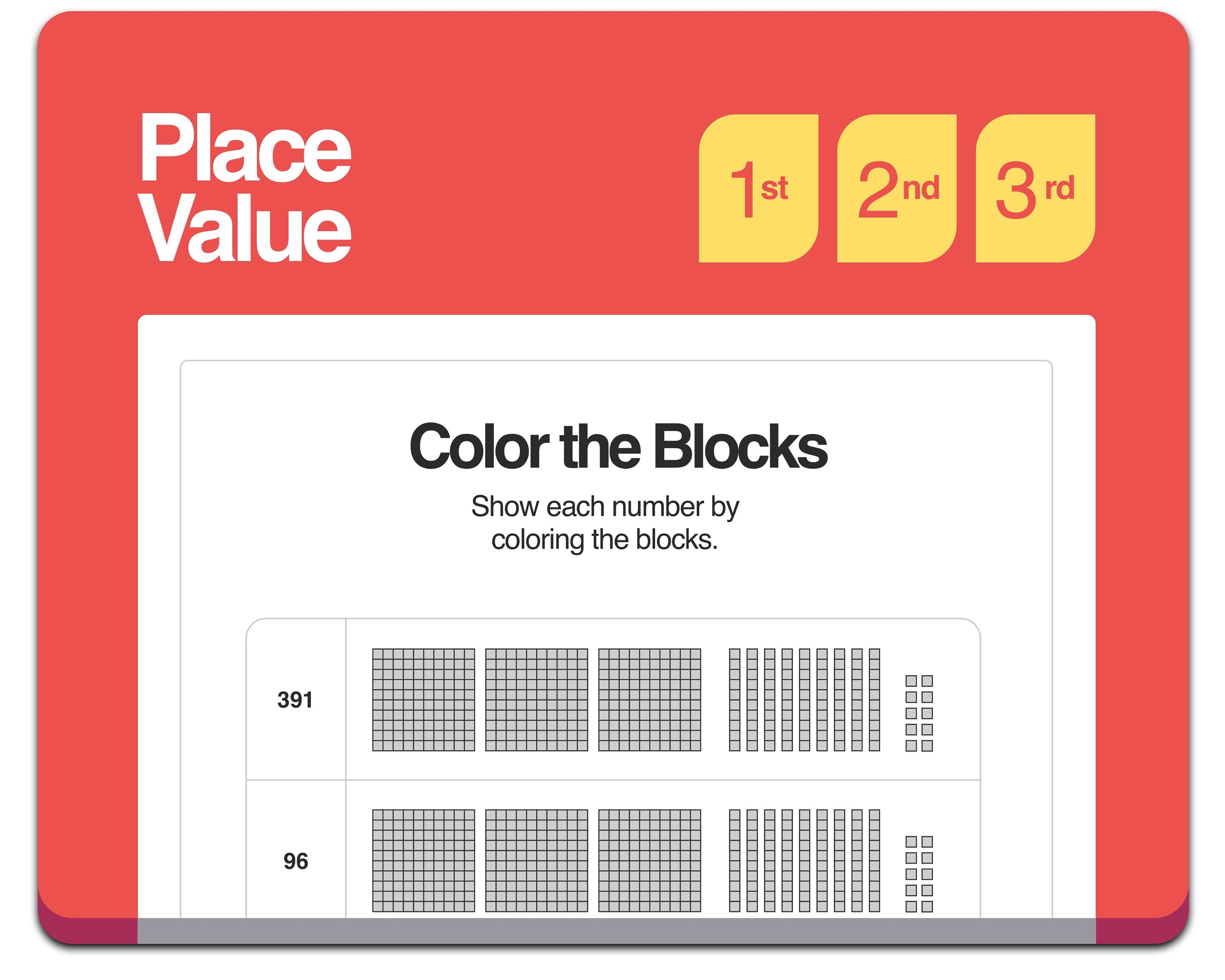 place value 1st 2nd 3rd grade place value worksheets no etsy