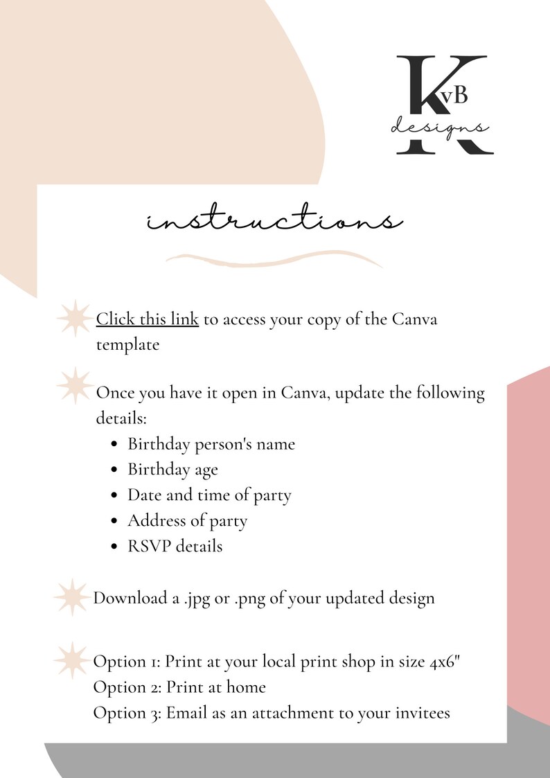 Quirky Kids Birthday Party Invitation With Red Heart Editable Digital