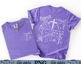 Christelijk png-bestand | Shirtontwerp met strik en kruis (digitale download)