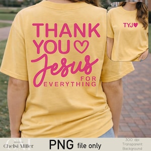 Design della maglietta "Grazie Gesù": TYJ Christian Crew Neck (download digitale)