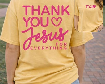 Thank You Jesus Shirt Design: TYJ Christian Crew Neck (Digital Download)