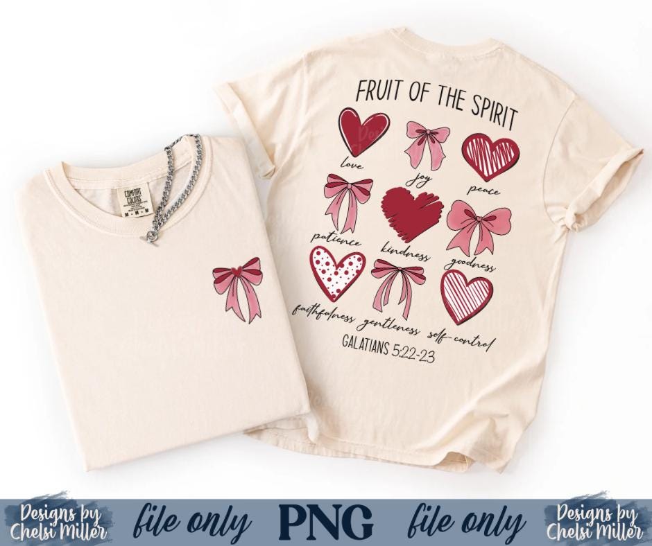 Fruit of the Spirit PNG | Galatians 5:22-23 Shirt Design | Christian ...