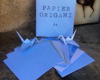 PAPIER ORIGAMI  8.4 X 8.4 cm Enveloppes recyclées 20 feuilles