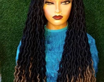 Braided Wig, ready to ship braids wig, braided lace wig, hand made braided wig, lace wig locs wig