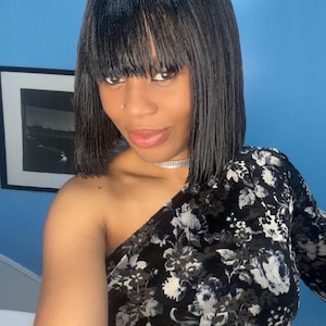 10 inches fringe wig, braids with bangs, super skinny braids, 10 inches twist, Senegalese Twist Wig,  Closure Braids, easy braids