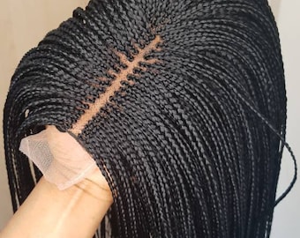 Micro twist wig, 12 inches micro braids wig, short braided wig, box braids wig. Tiny braids wig, glueless braided wig,  braids
