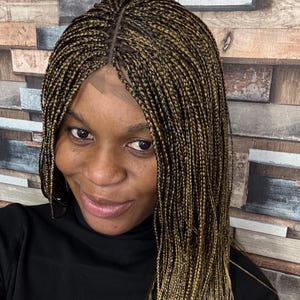Micro twist wig, 12 inches micro braids wig, short braided wig, box braids wig. Tiny braids wig, glueless braided wig,  braids