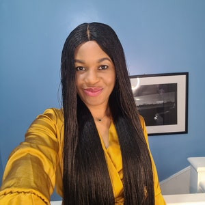 40 inches nano micro twist wigs, braided lace wig, braided wigs on etsy, etsy wigs, senegalese twist wig, wigs for ladies, Braids like weave