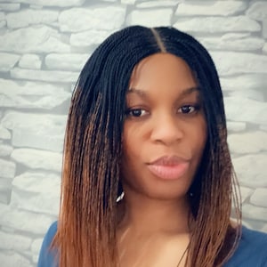 Micro twist wig, Senegalese twist wig, beautiful braided wig, short braided wig, 12-14 inches wig. Shoulder length braids