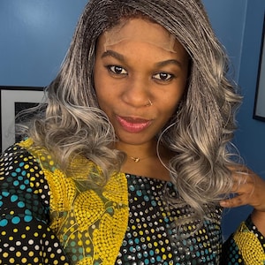 Perruque sel et poivre, tresses grises de 10-12 pouces, perruque torsadée en plumes, torsade courte et fine, perruque torsadée sénégalaise, cheveux gris clair, cheveux bouclés